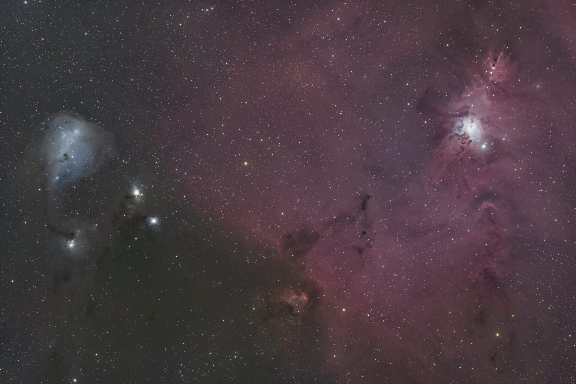 クリスマスツリー星団,かたつむり星雲